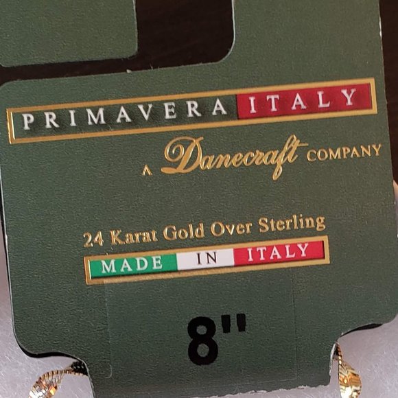 24k Gold/ Sterling Silver twist bracelet. 8" - Picture 3 of 4